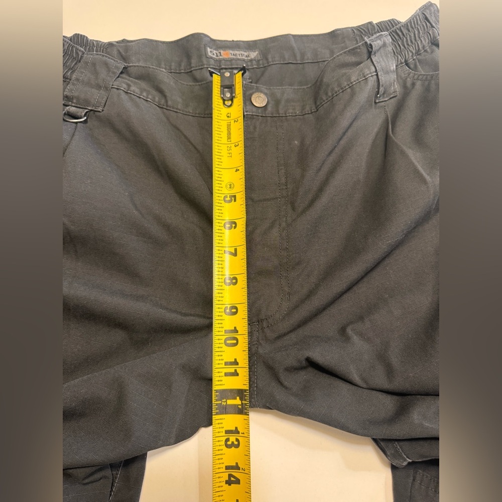 5.11 Tactical Men’s Ripstop Pants Color Black Size 42x30 Rugged Military Police - Picture 8 of 10